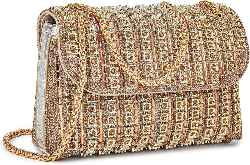 BBTT.ful Shoulder Bags Crossbody Bag Purses Handbags Crystals Rhinestone Evening Bag for Women Clutch Purse with Chain - Image 1